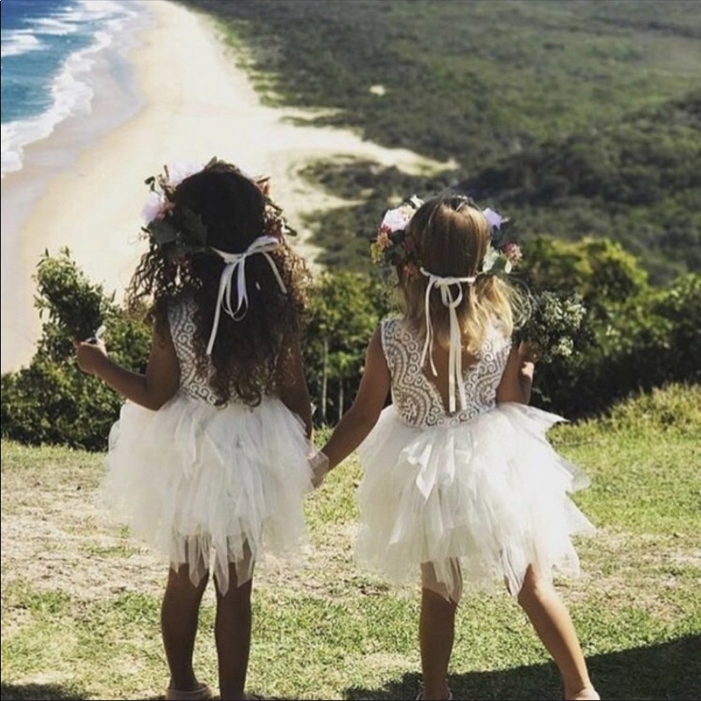 Flower Girl Dress, Crown, and Shoes